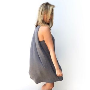 Kit and Ace Grey Cotton Cape-Style Dress